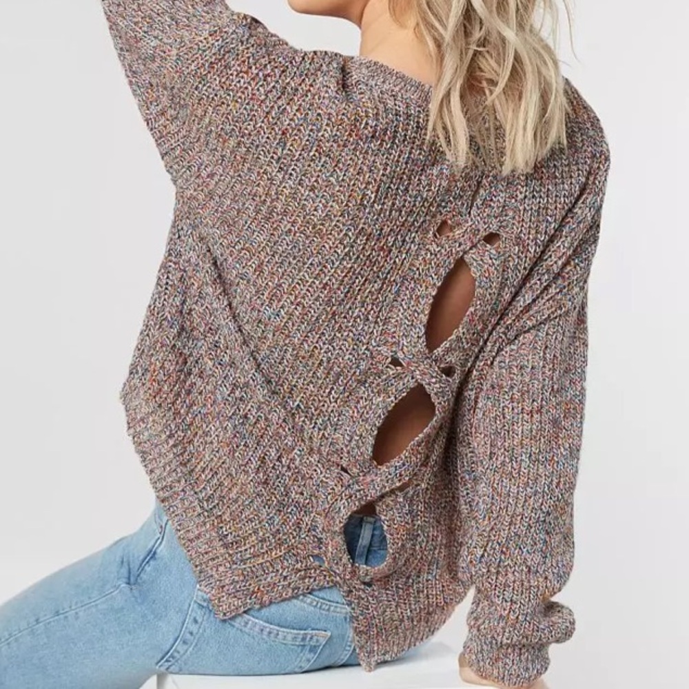 Express XS Open Knit Cardigan Sweater New No Tag